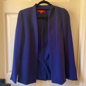 Navy blue Catherine Malandrino blazer. Collarless.